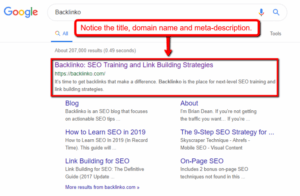 Call-To-Action (CTA) of backlinko